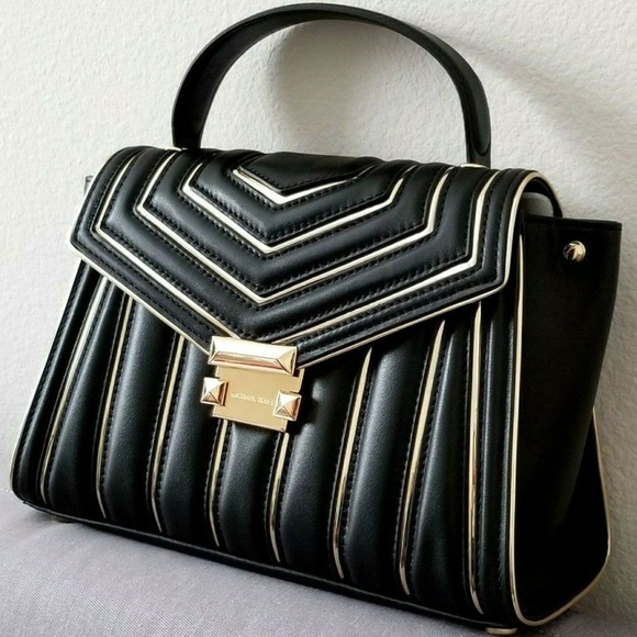 NEW Michael Kors Whitney Strip Quilted Satchel bag - Picture 3 of 8